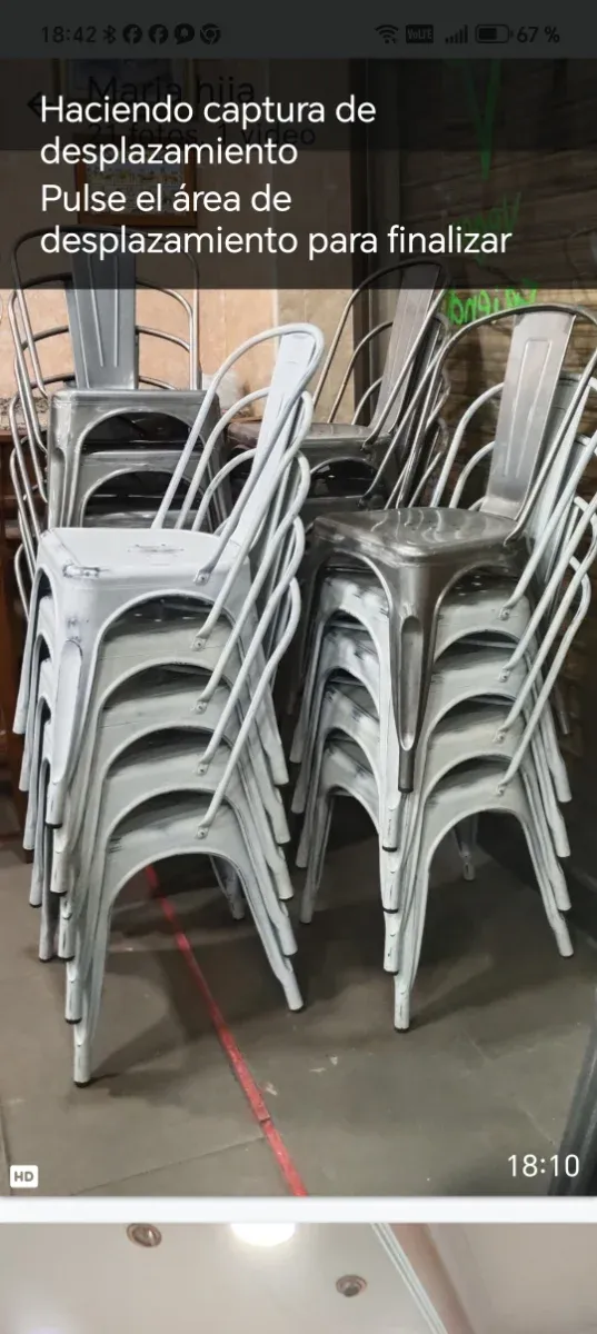 Sillas, mesas y taburetes metálicos