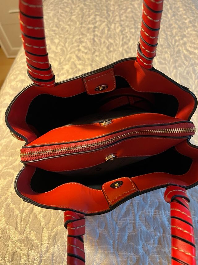 Bolso Tote Mini Pierre Cardin Rojo