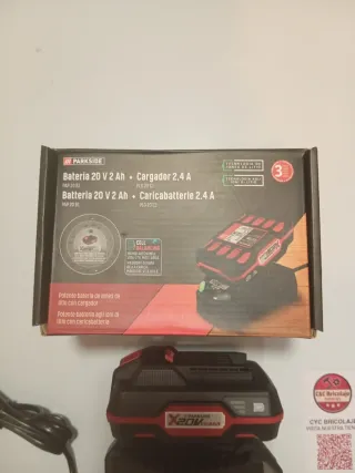 Parkside Batería 20V 2Ah + Cargador 2.4A