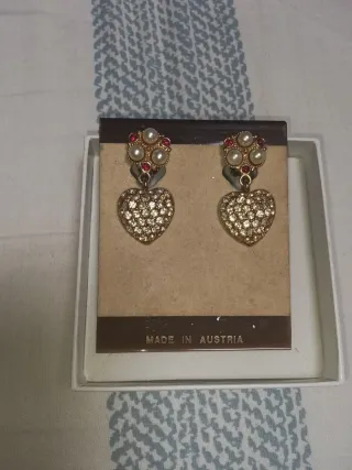 Pendientes Corazón con Perlas y Circonitas