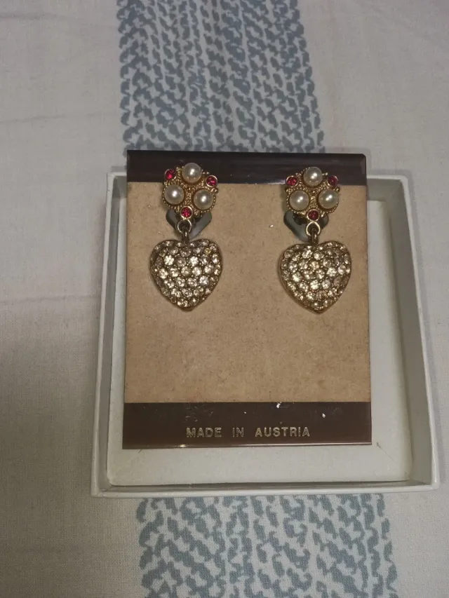 Pendientes Corazón con Perlas y Circonitas