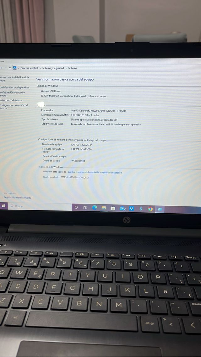HP Portátil Nuevo Negro