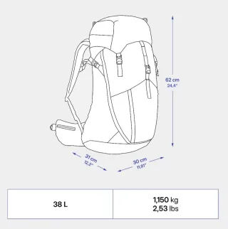 Mochila de montaña 38L
