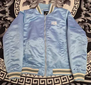Giacca bomber Pull&Bear azzurra taglia M