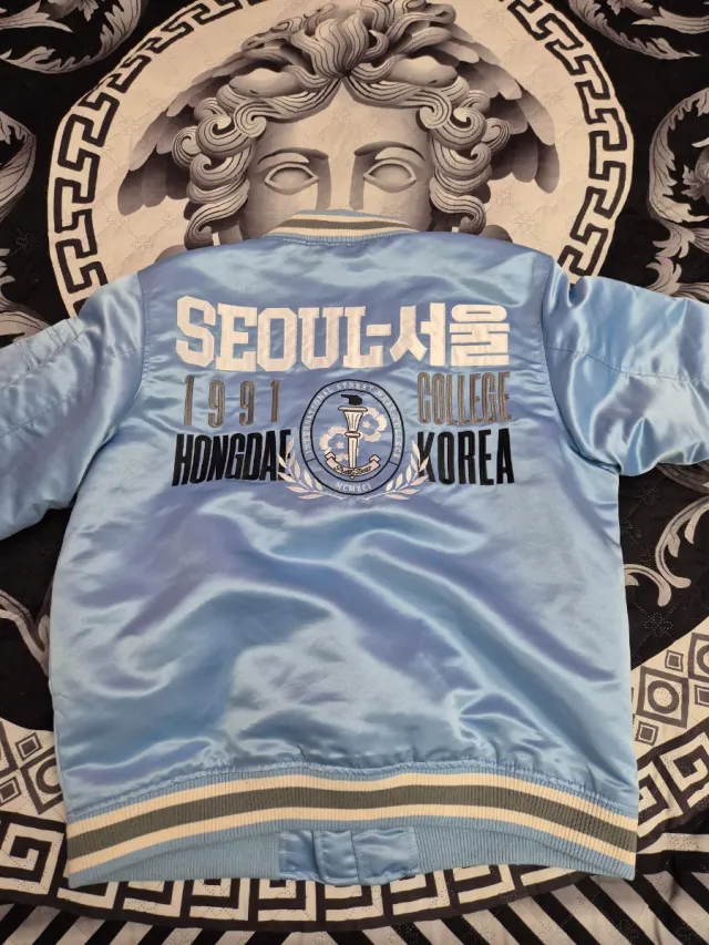 Giacca bomber Pull&Bear azzurra taglia M