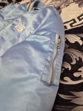 Giacca bomber Pull&Bear azzurra taglia M