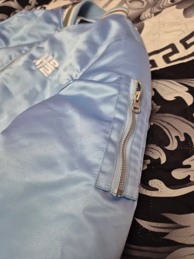 Giacca bomber Pull&Bear azzurra taglia M