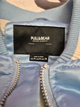 Giacca bomber Pull&Bear azzurra taglia M