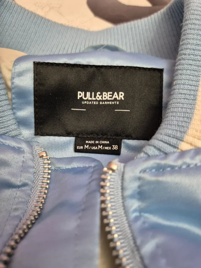 Giacca bomber Pull&Bear azzurra taglia M