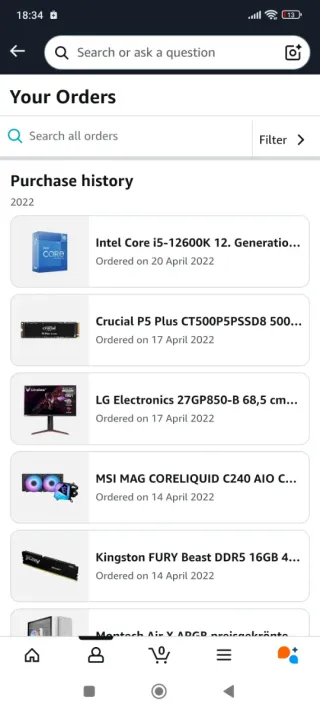 PC Gaming Zotac RTX 3080 10gb, Intel 5-12600k ,