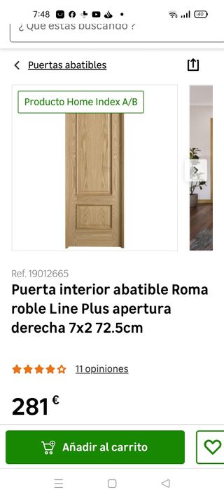 Puertas Roble Ciegas