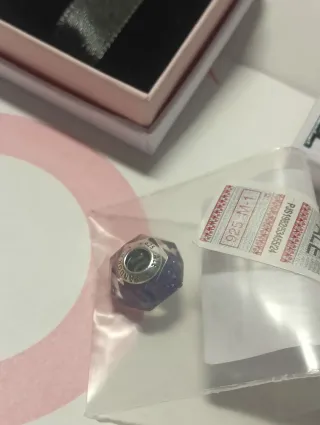 Pandora Charm Cristal de Murano Azul