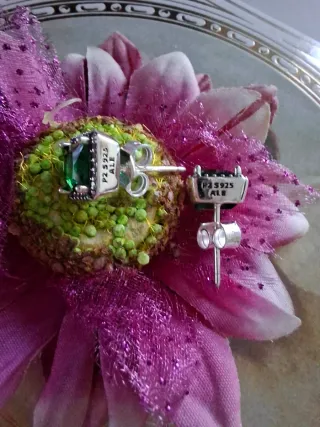 Orecchini Pandora quadrati verdi