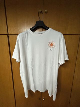 Camiseta Estampada Scalpers Blanca Talla 4XL