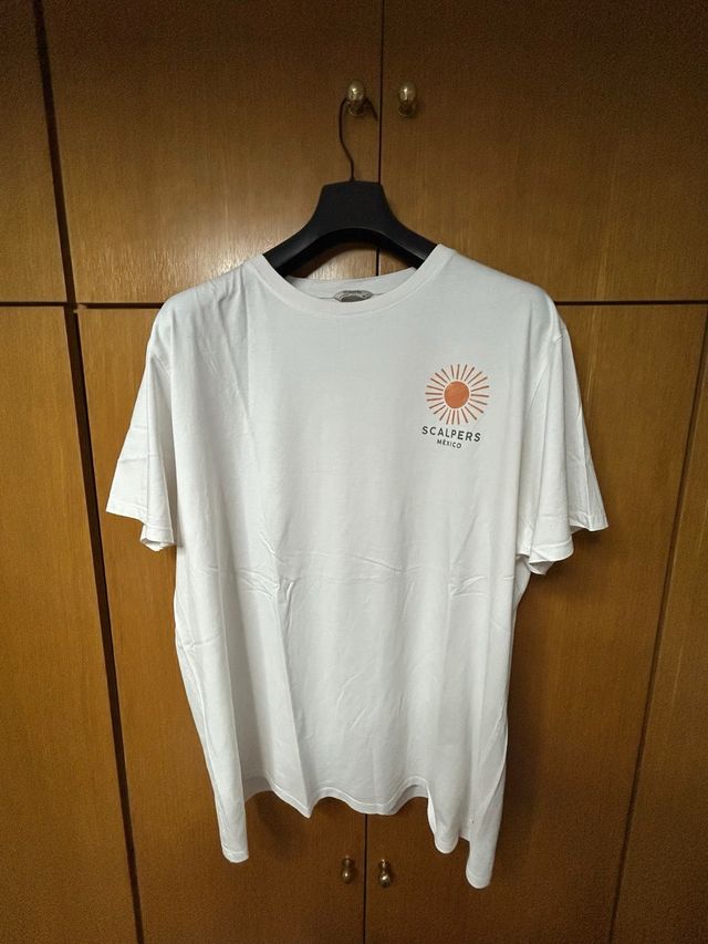Camiseta Estampada Scalpers Blanca Talla 4XL