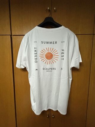 Camiseta Estampada Scalpers Blanca Talla 4XL
