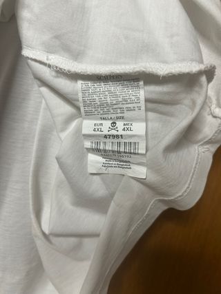Camiseta Estampada Scalpers Blanca Talla 4XL