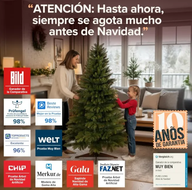 Árbol de Navidad PURE LIVING 180cm Realista