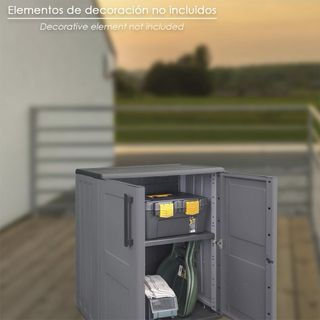 Armadio esterno in resina grigio 68x37x84cm