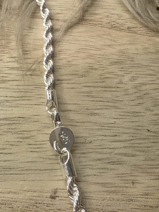 Corrente de Cordão Unisex em Prata