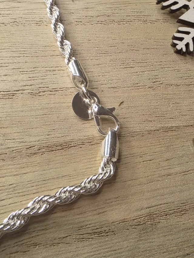 Corrente de Cordão Unisex em Prata