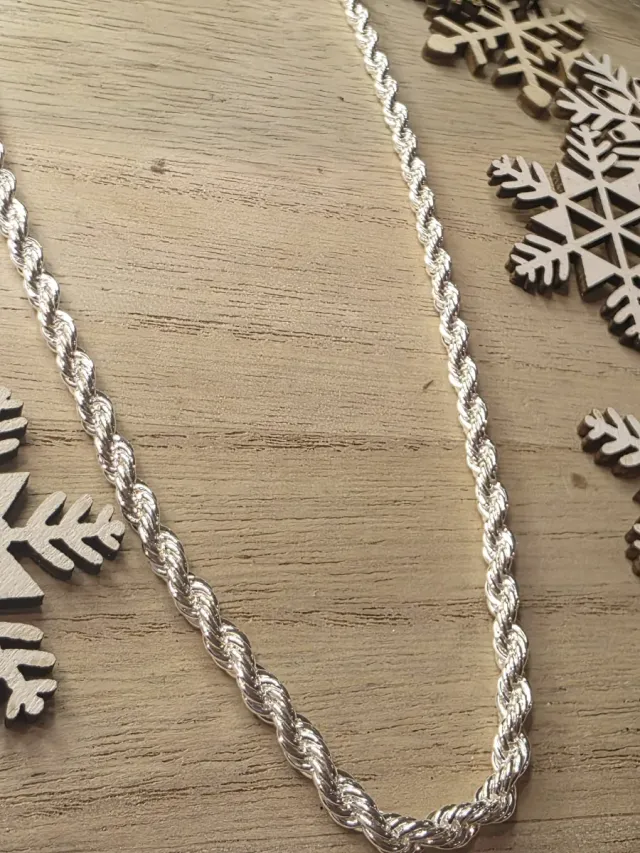 Corrente de Cordão Unisex em Prata