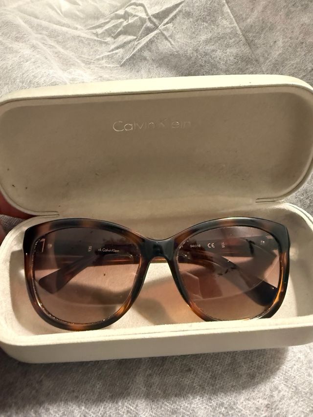 Occhiali da sole Calvin Klein da donna marrone multicolore