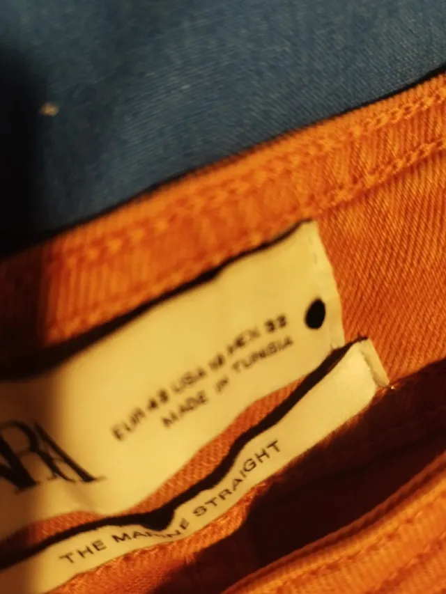 Pantalones Zara Mujer Naranja