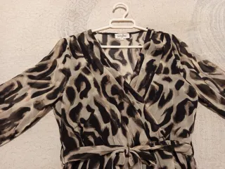 Vestido gasa estampado animal print