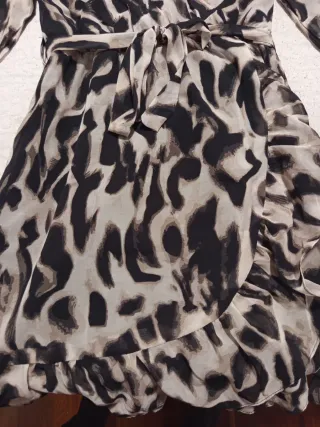 Vestido gasa estampado animal print