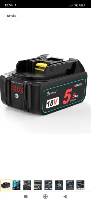 Batería 18V 5.5Ah para Herramientas Eléctricas
