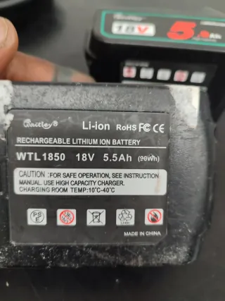 Batería 18V 5.5Ah para Herramientas Eléctricas