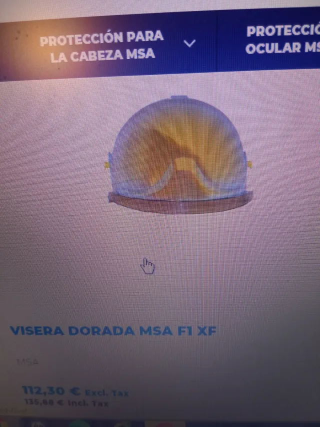Visera Dorada MSA F1 XF