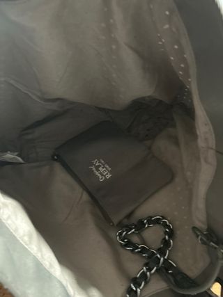 Bolso Replay Gris Perforado Cadena