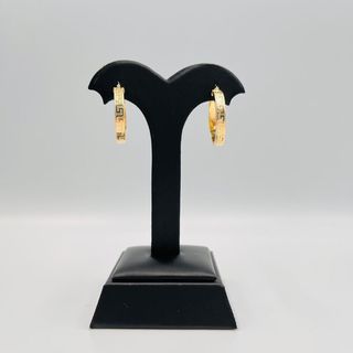 PENDIENTES ARO GRECA 18K