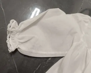 Camicetta neonata pizzo lino e cotone