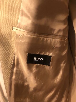 Blazer Hugo Boss Beige Corte Recto Vintage
