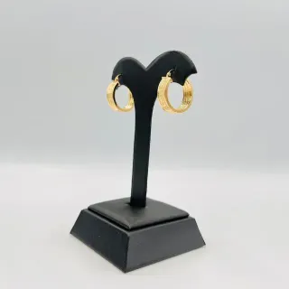 PENDIENTES ARO GRECA 18K