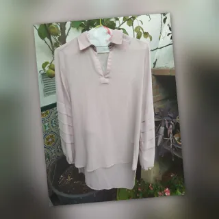 Blusa rosa manga larga