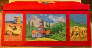 Scatola/barattolo/latta/scatola di latta/ottone/vintage