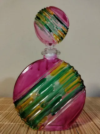 Ampolla vintage decorata