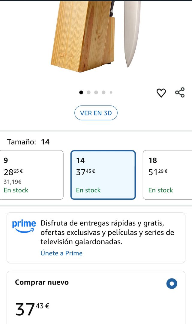 Juego de cuchillos de cocina