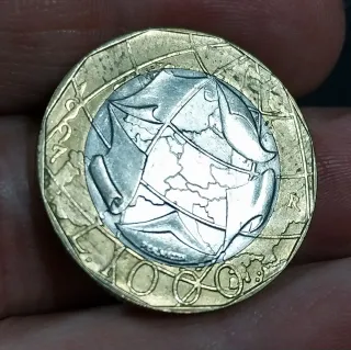 Italia 1000 Lire 1997 Mappa Europa Errata