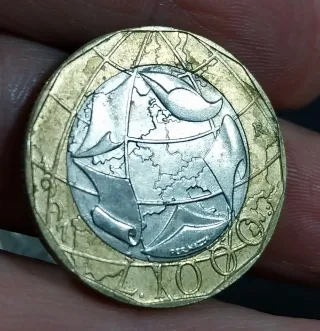 Italia 1000 Lire 1997 Mappa Europa Errata