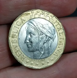 Italia 1000 Lire 1997 Mappa Europa Errata