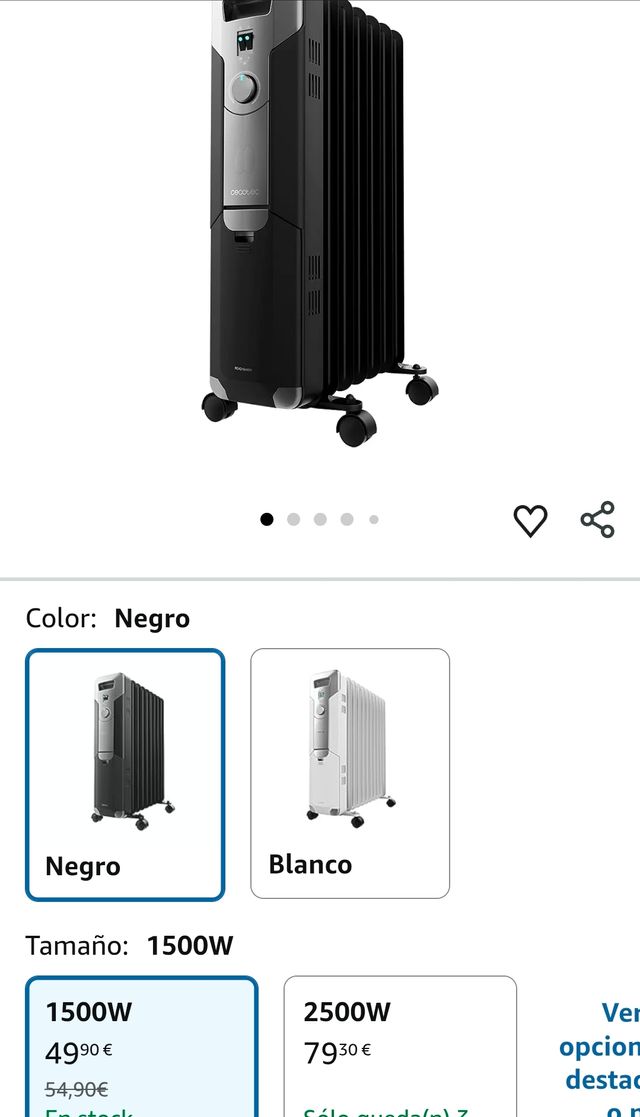 Cecotec Radiador Eléctrico de Aceite 1500 W