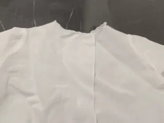 Camicetta neonato della fortuna lino-cotone bianca