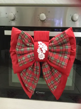 Copriforno Natalizio Fiocco Rosso