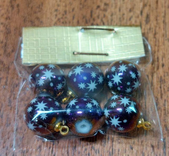 6 Bolas Navidad escala 1:6 Brillantes. barbie