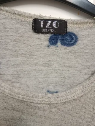 Jersey gris con estampado de caracoles Talla XL